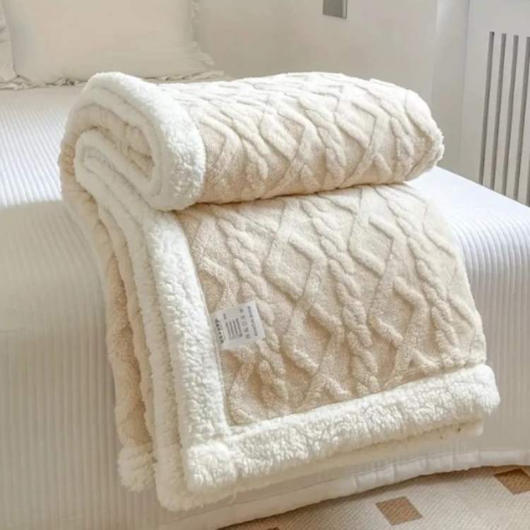 Couverture lestée en sherpa | Couverture chaude lestée pour confort & relaxation