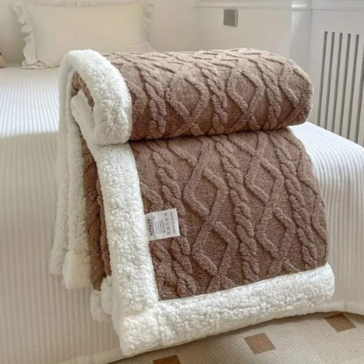 Couverture lestée en sherpa | Couverture chaude lestée pour confort & relaxation