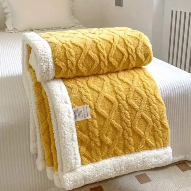 Couverture lestée en sherpa | Couverture chaude lestée pour confort & relaxation