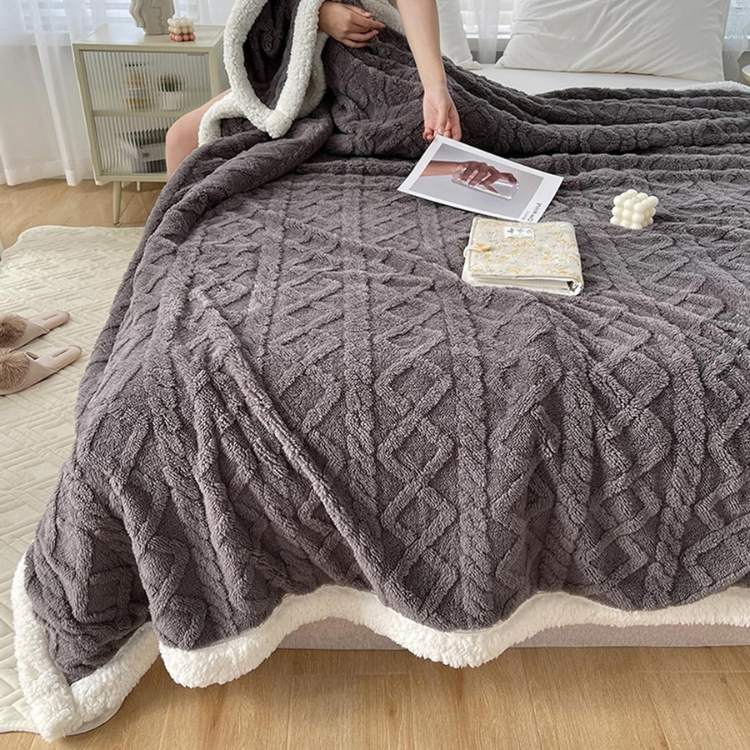 Couverture lestée en sherpa | Couverture chaude lestée pour confort & relaxation