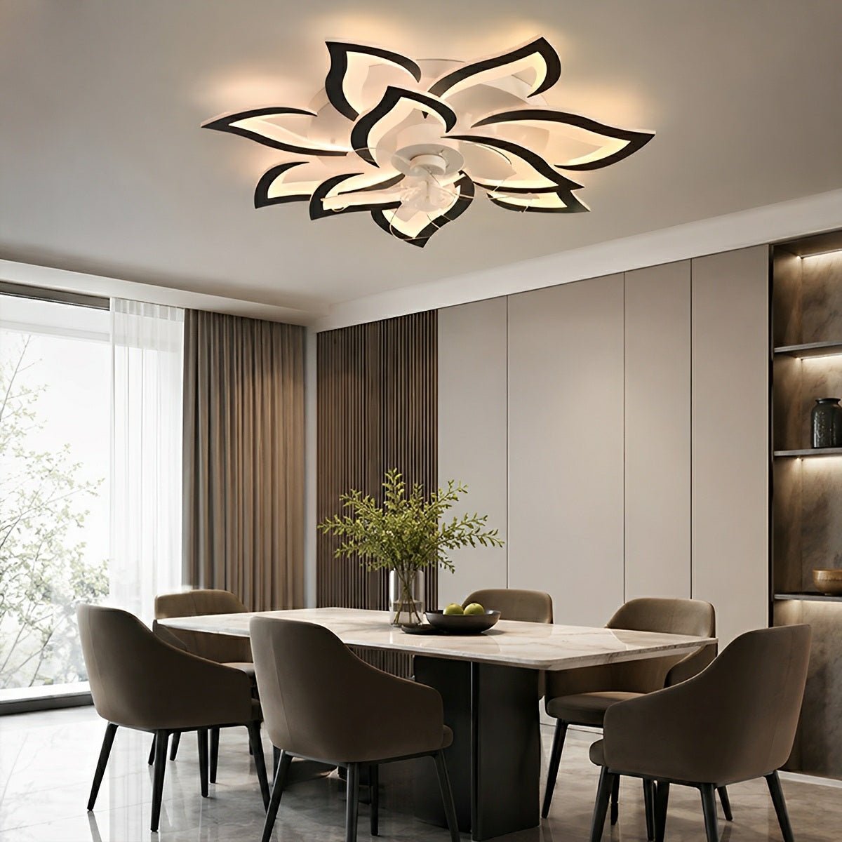 Plafondventilator met Verlichting & Afstandsbediening Dimbaar 3 Lichtstanden Fluistermotor 79cm voor Slaapkamer | Sansoti