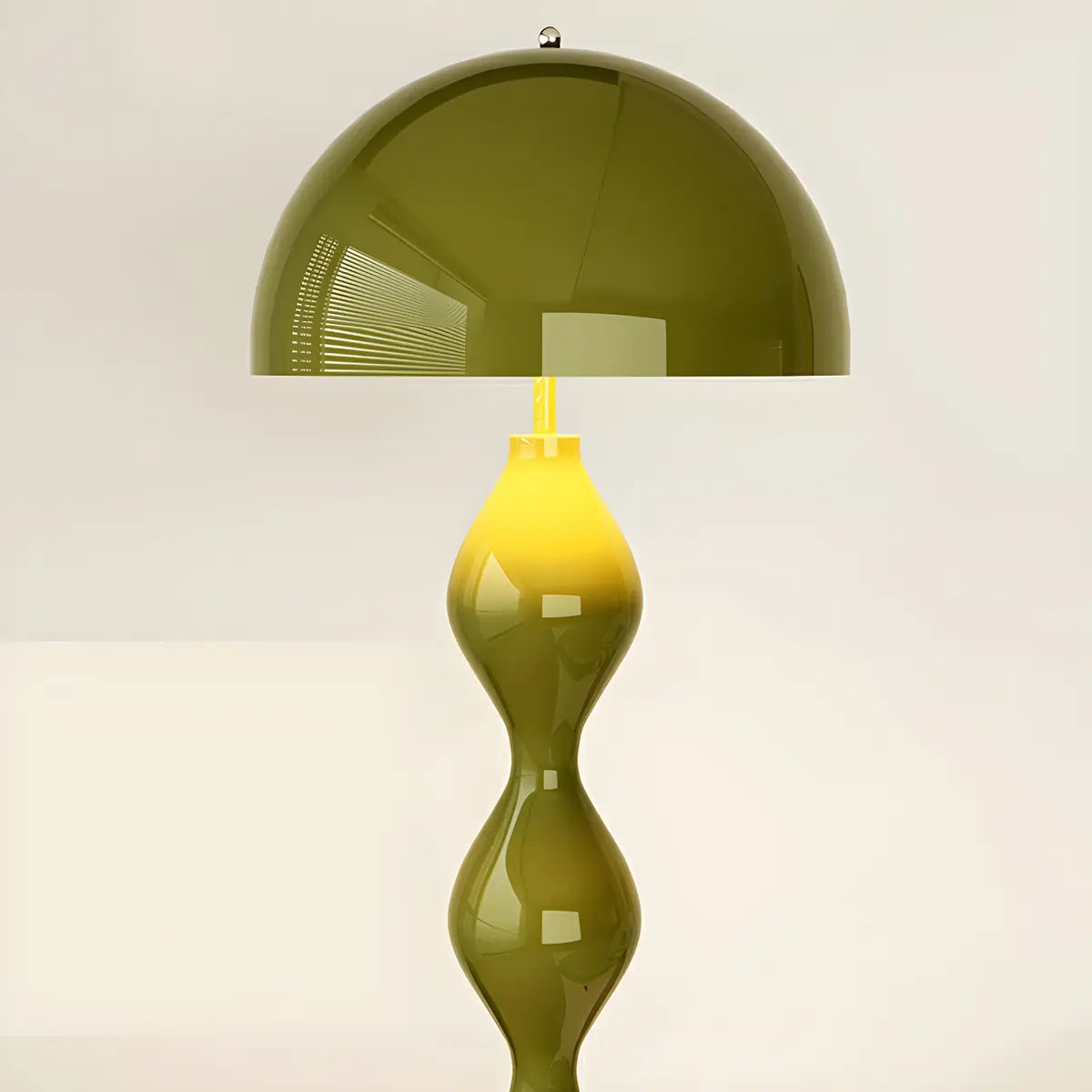 Lampadaire moderne en forme de champignon avec abat-jour métallique et 3 niveaux d’éclairage – Lampadaire scandinave avec interrupteur au pied | Restfield