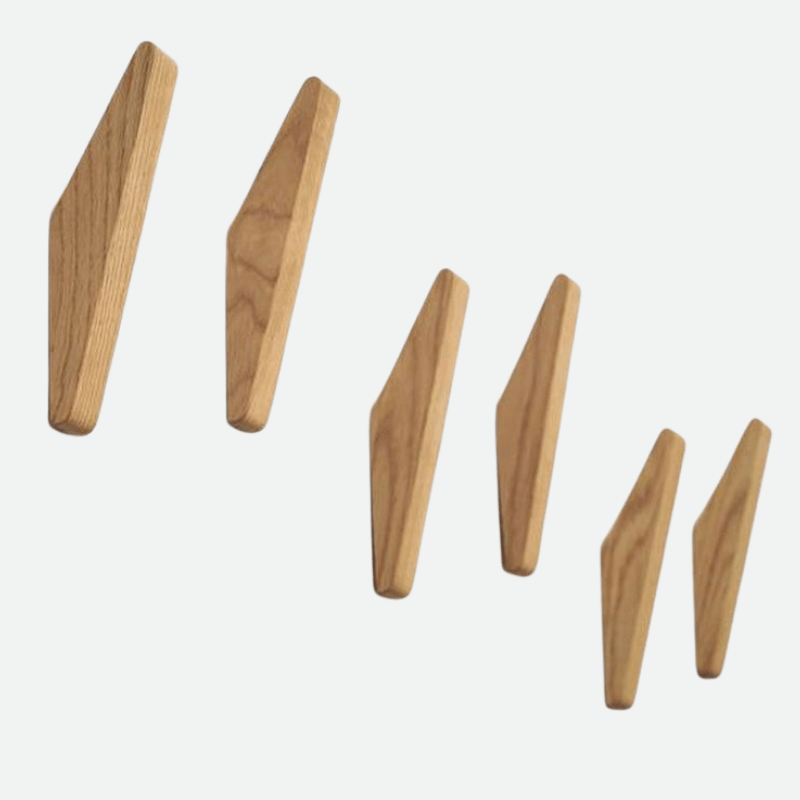 Patère murale en bois Naturel 13,5 cm Bicolore Minimaliste Scandinave Style bohème | Sansoti