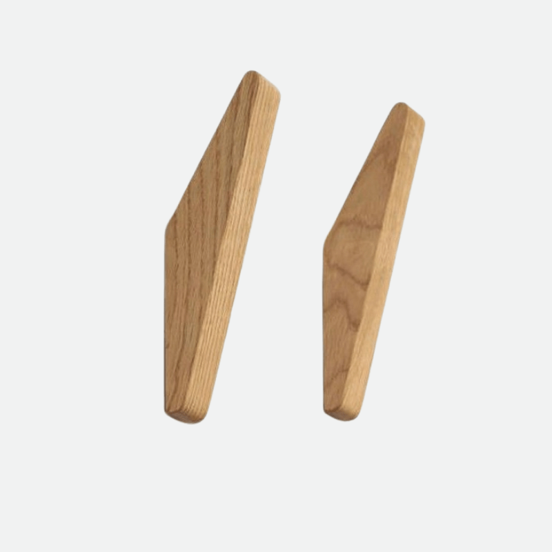 Patère murale en bois Naturel 13,5 cm Bicolore Minimaliste Scandinave Style bohème | Sansoti