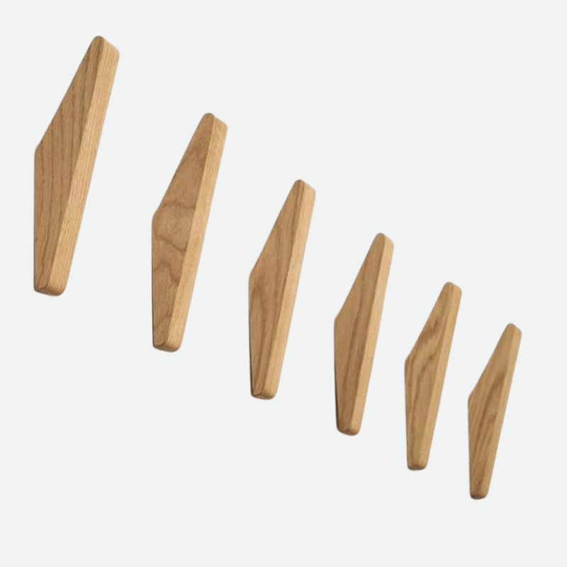 Patère murale en bois Naturel 13,5 cm Bicolore Minimaliste Scandinave Style bohème | Sansoti