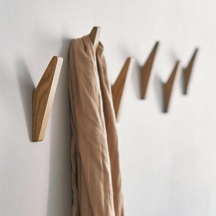 Patère murale en bois Naturel 13,5 cm Bicolore Minimaliste Scandinave Style bohème | Sansoti