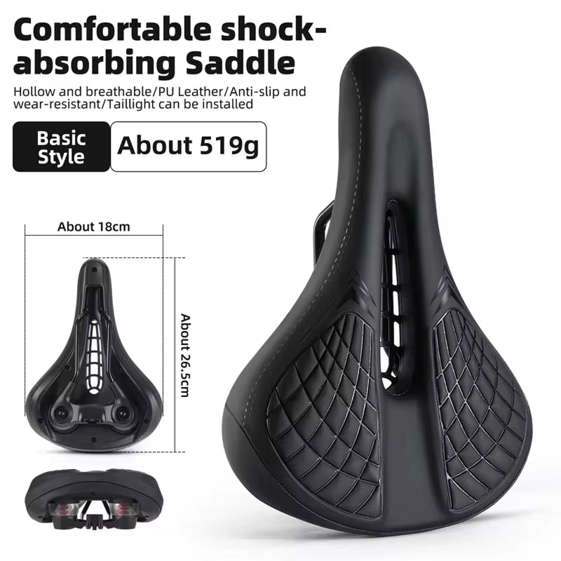 Ergonomisch Fietszadel met Vering en Open Structuur voor Mountainbike Racefiets en Toerfietsen Comfortabel | Sansoti