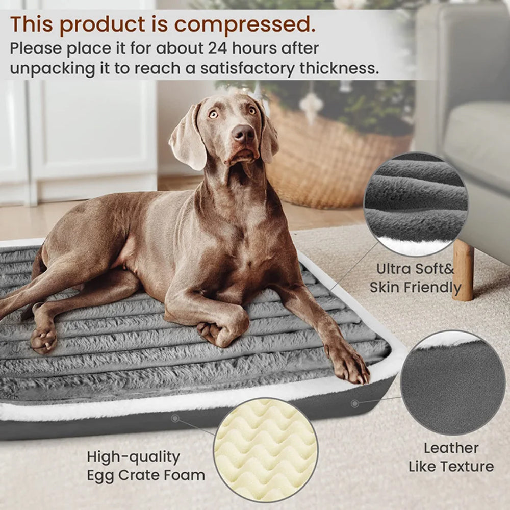 Orthopedic Dog Bed, Egg Crate Foam, Washable, Non-Slip, Joint Pain Relief, Comfortable Pet Resting Place | Sansoti