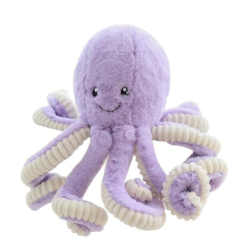 Weiches XXL-Oktopus-Kuscheltier – Plüsch-Dekokissen 40–80 cm – Spielzeug, Dekoration und Geschenk fürs Kinderzimmer | Sansoti