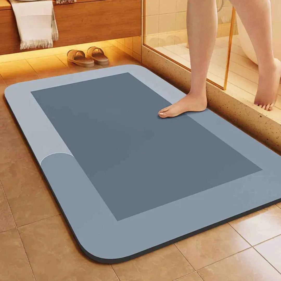 Tapis de bain à séchage rapide antidérapant en terre de diatomée 40-120 cm, salle de bains, douche et toilettes, confortable, sûr et absorbant | Sansoti