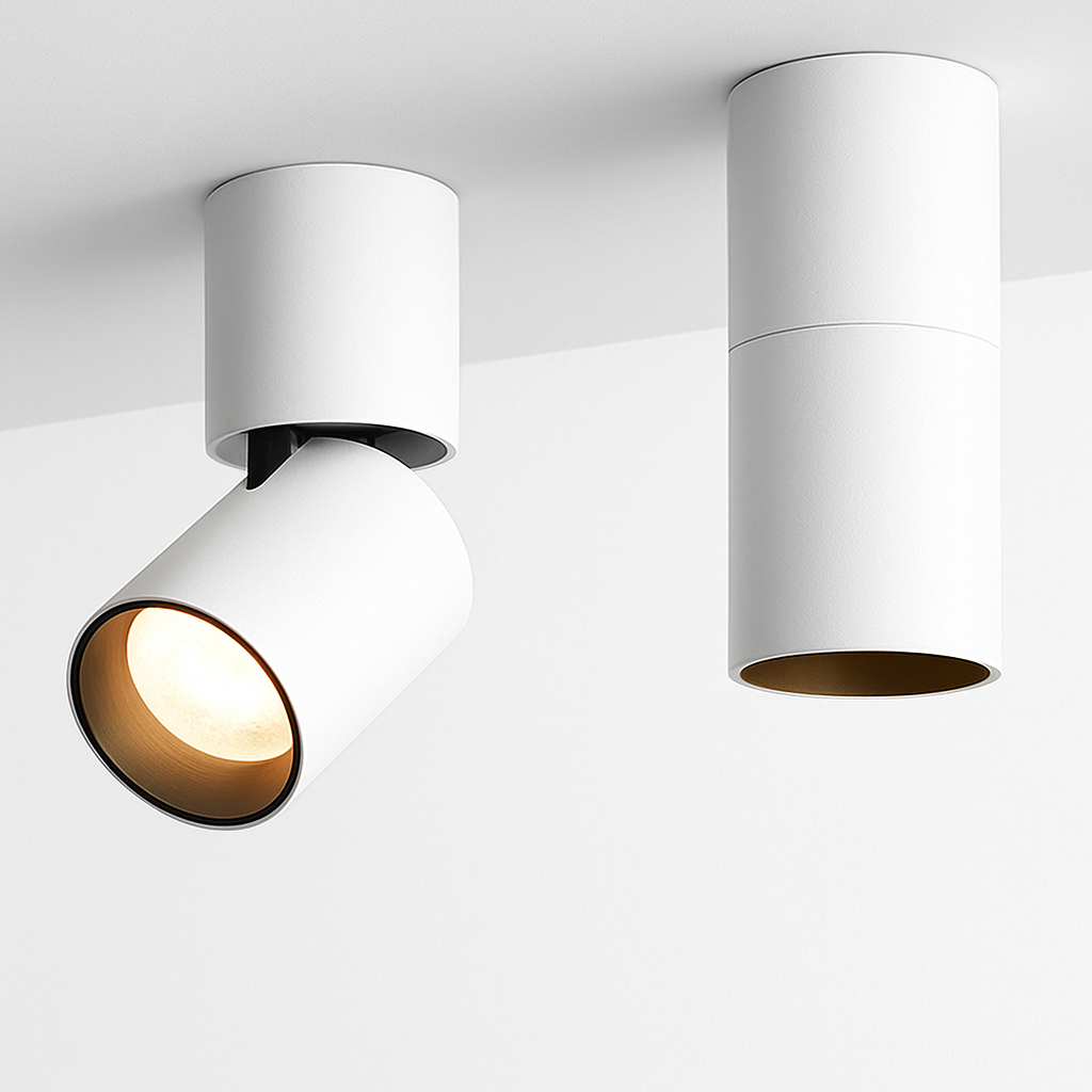 Opbouwspot LED Kantelbaar Wit Aluminium 7W-12W Plafond Woonkamer Verstelbare Spot Opbouw Plafondspot 360° Draaibaar Slaapkamer Keuken | Sansoti