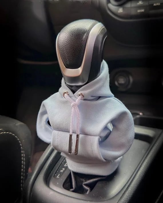 Mini-Hoodie-Schaltknaufbezug, universell, Polyester, Auto-Innenraumdekoration, Accessoire, Schutzbezug in 8 Farben | Sansoti