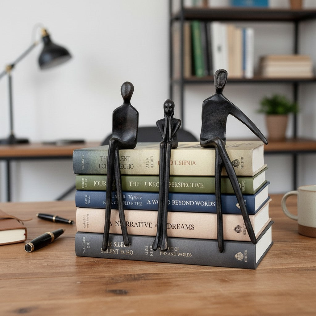 Geometrische Hondenbeeldje van IJzer – Minimalistisch Decoratief Sculptuur voor Bureau | Sansoti