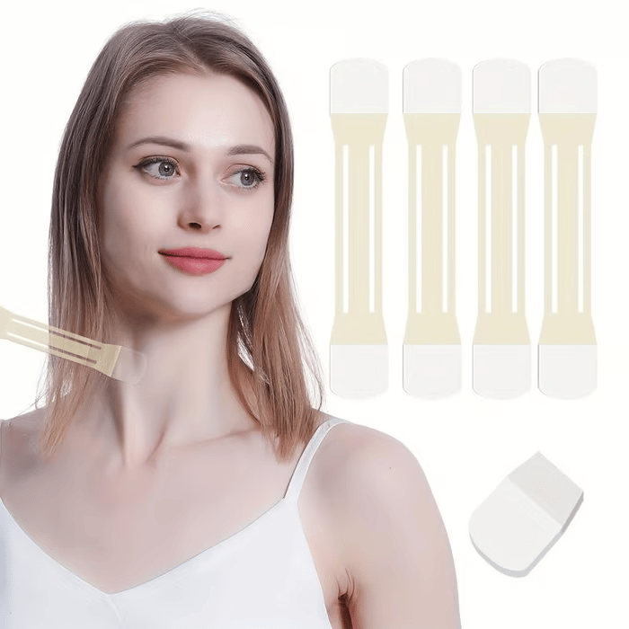 Bandes de lifting du cou pour une ligne du cou raffermie et une apparence rajeunie - raffermissement cutané invisible antirides | Sansoti