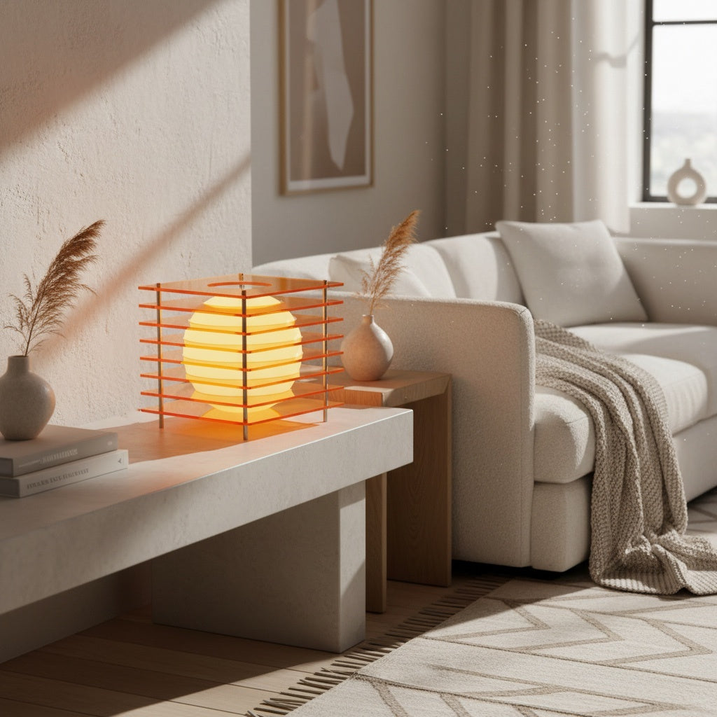 Geometrische Tafellamp met Gelaagde Bollen – Modern Design voor Woonkamer & Kantoor | Sansoti