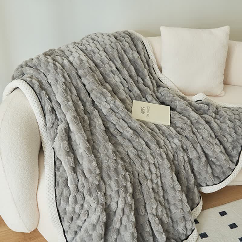 Plaid en Corail Doux – Couverture Réversible Chaude pour Canapé & Lit