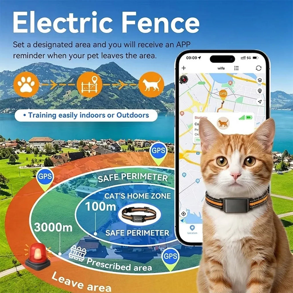 GPS-Tracker für Katzen mit Echtzeit-Ortung, Geofence-Alarm und Aktivitätsüberwachung für Haustiere | Sansoti