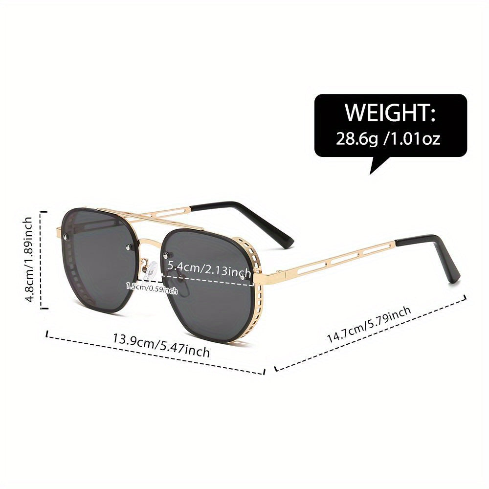 Minimalistische Metalen Zonnebril met UV-bescherming Ronde Glazen Unisex | Sansoti