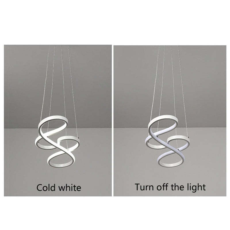 Musical Note Pendant Light Black Gold Design LED Adjustable Dining Room Living Room Modern Fixture Ambient Lighting Interior | Sansoti