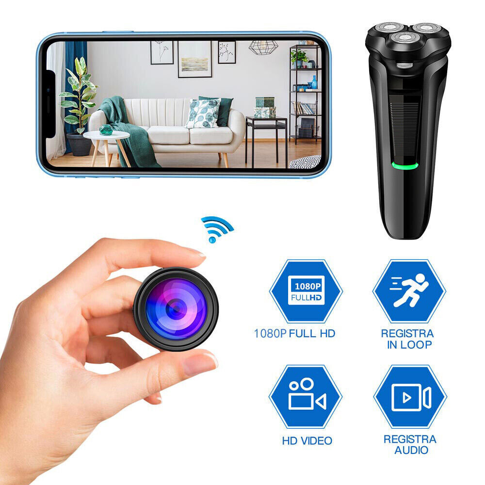 Ukryta kamera bezpieczeństwa Wi-Fi w maszynce do golenia, 1080P, z wykrywaniem ruchu i obsługą przez aplikację, do ochrony domu | Sansoti