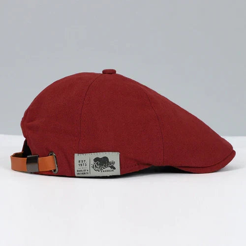 Adjustable Cotton Flat Cap for Men Lightweight Breathable Classic Casual Headwear Retro Style | Sansoti