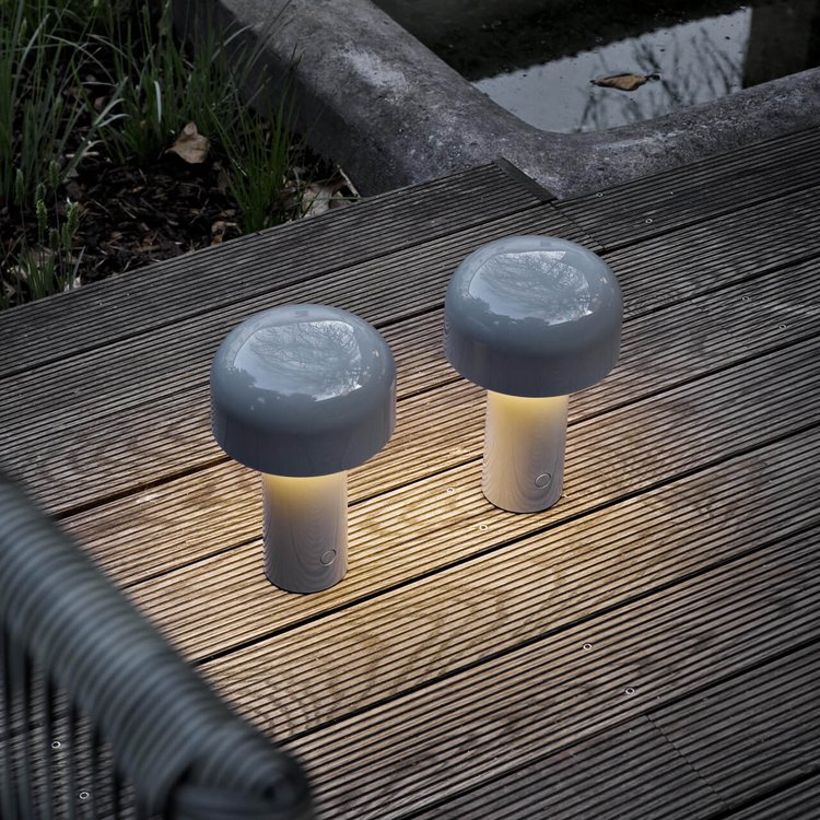 Paddenstoel Tafellamp Oplaadbaar | Draadloze LED Sfeerverlichting met Dimfunctie voor Binnen & Buiten | Sansoti