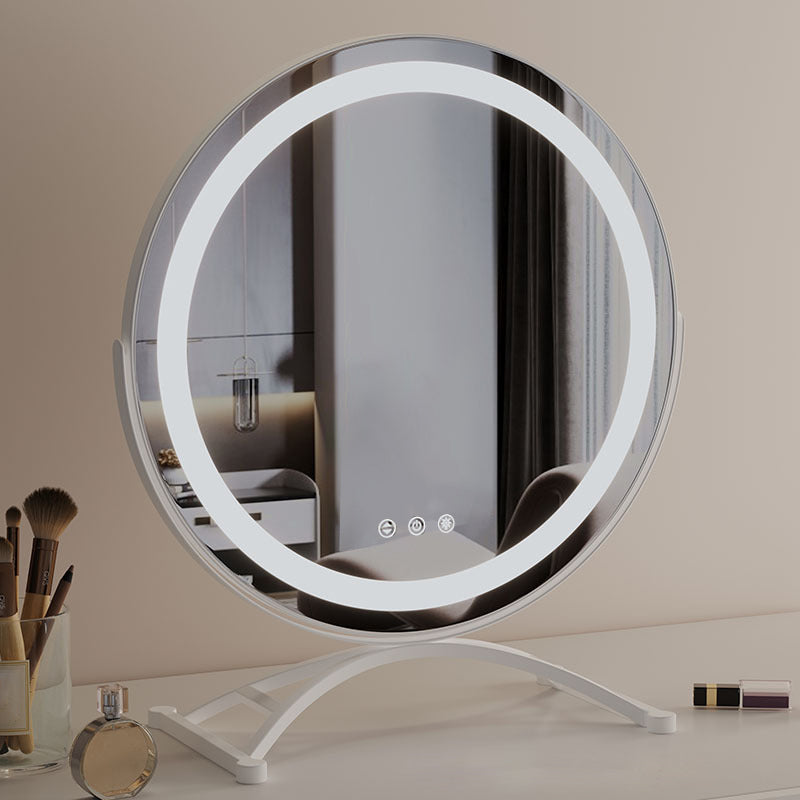 Miroir maquillage éclairage LED rechargeable 40cm pivotant 360° dimmable 3 modes lumière
