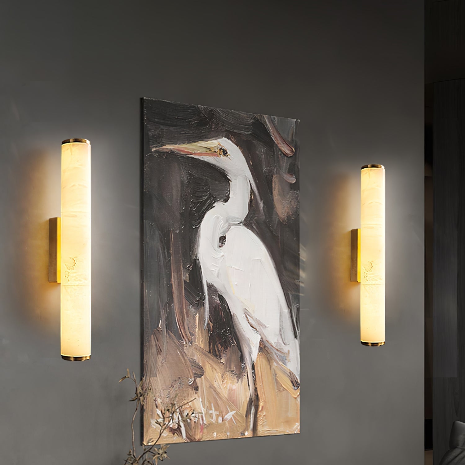 Wandlamp Marmerlook Koper LED 1 Licht Minimalistisch Modern Design
