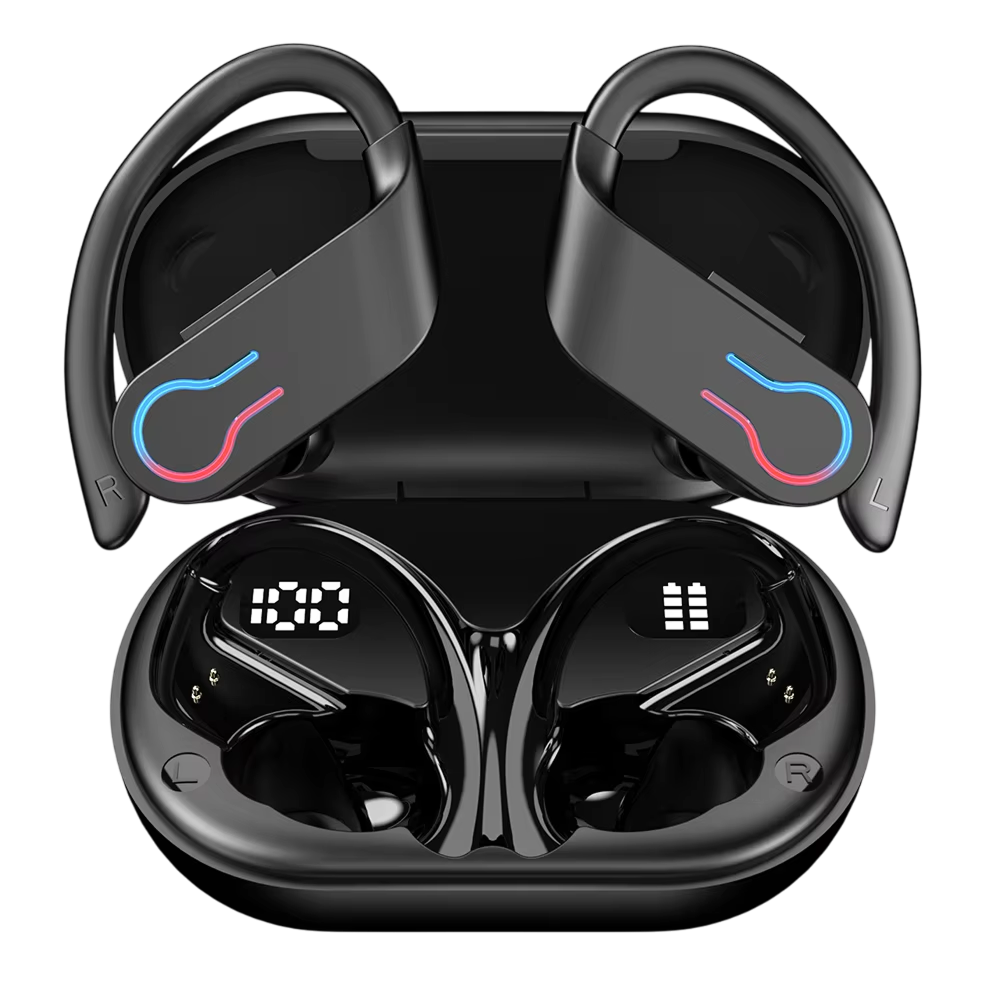 Kabellose Sport-Ohrhörer, IPX7-wasserdicht, mit ergonomischer Passform zum Laufen, für Fitness, Training und das Fitnessstudio | Sansoti