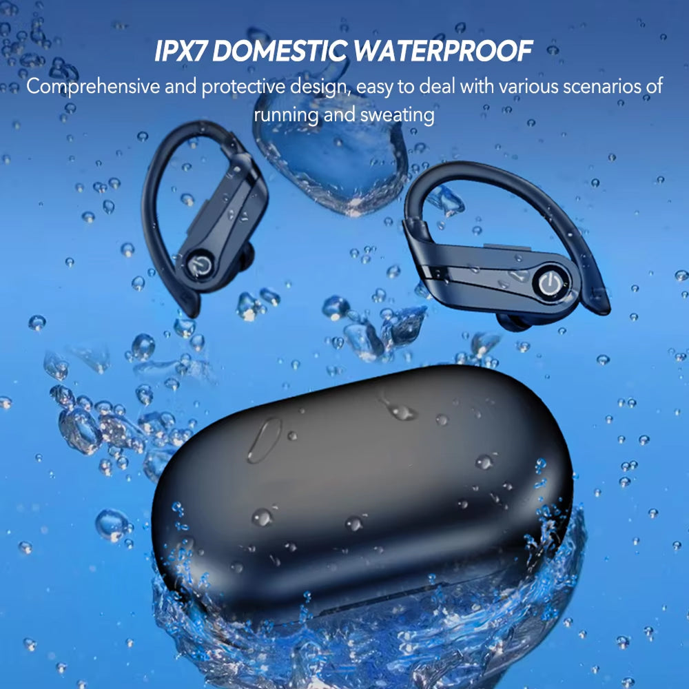 Kabellose Sport-Ohrhörer, IPX7-wasserdicht, mit ergonomischer Passform zum Laufen, für Fitness, Training und das Fitnessstudio | Sansoti