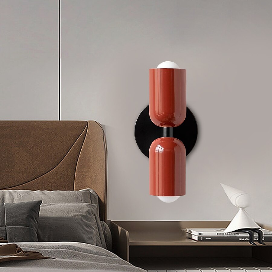 Louvel wandlamp glas dubbel lichtpunt groen wandverlichting woonkamer slaapkamer modern design up down verlichting compact 12 cm | Sansoti