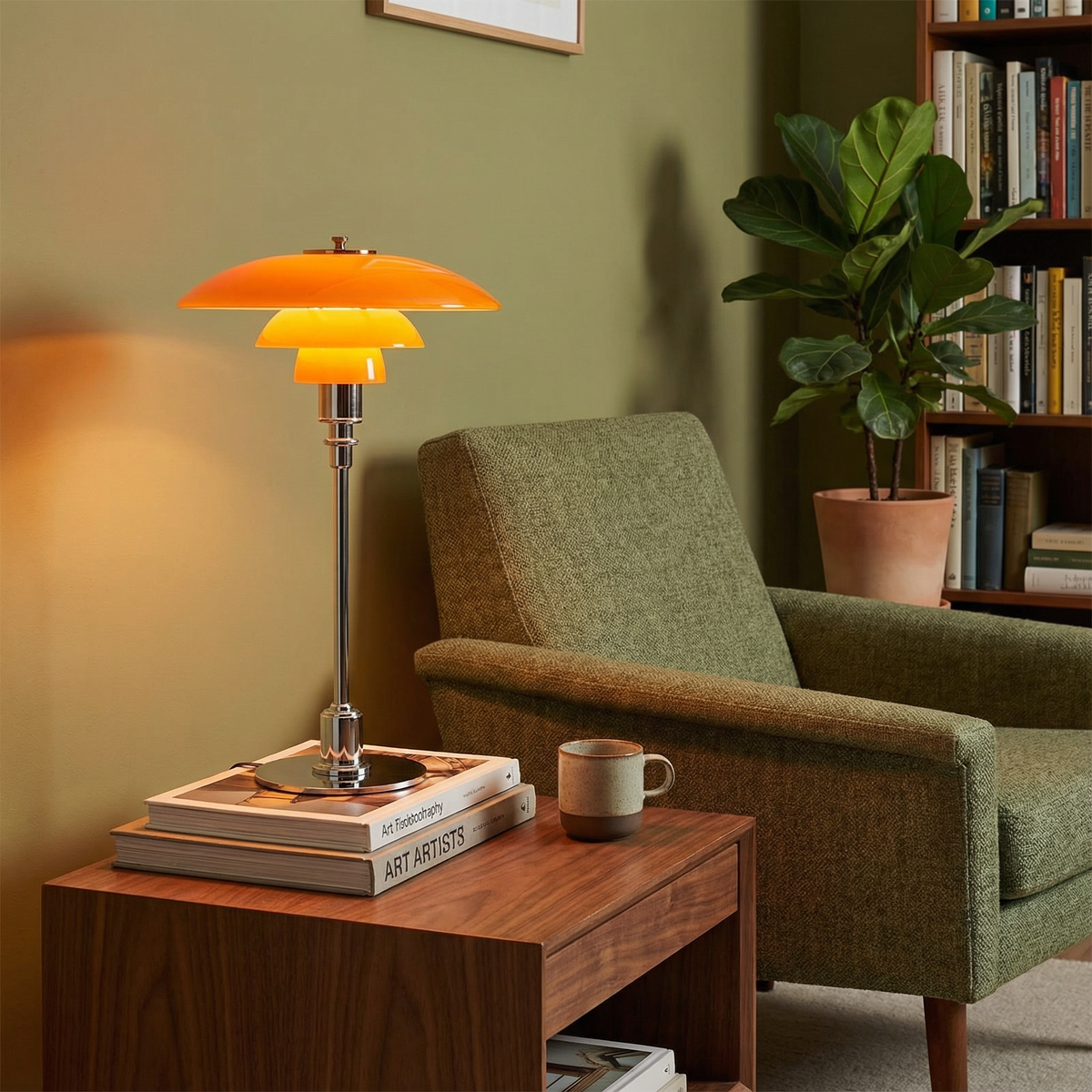 Minimalistische Tischlampe mit Glaskugel Dimmbares LED-Licht Stimmungsvolle Moderne Beleuchtung Schlafzimmer Wohnzimmer | Sansoti