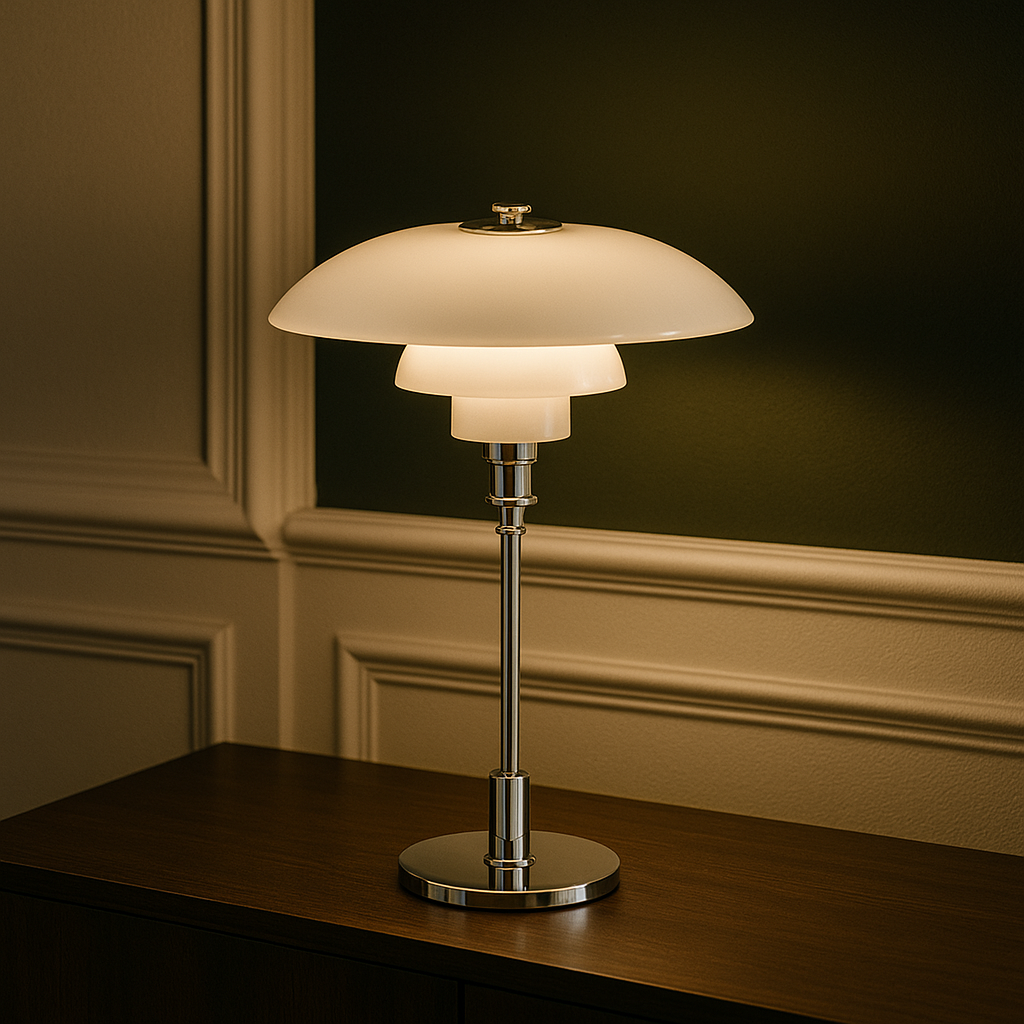 Minimalistische Tischlampe mit Glaskugel Dimmbares LED-Licht Stimmungsvolle Moderne Beleuchtung Schlafzimmer Wohnzimmer | Sansoti