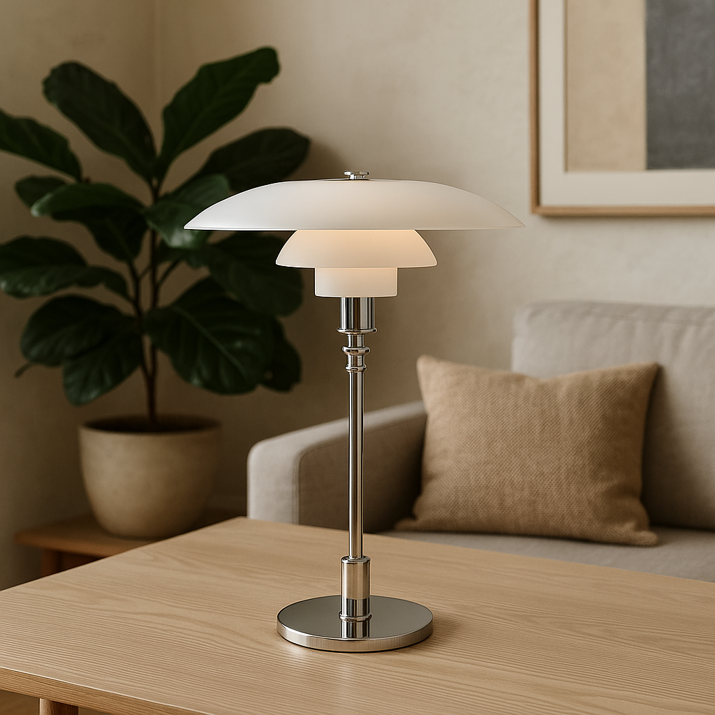 Minimalistische Tischlampe mit Glaskugel Dimmbares LED-Licht Stimmungsvolle Moderne Beleuchtung Schlafzimmer Wohnzimmer | Sansoti