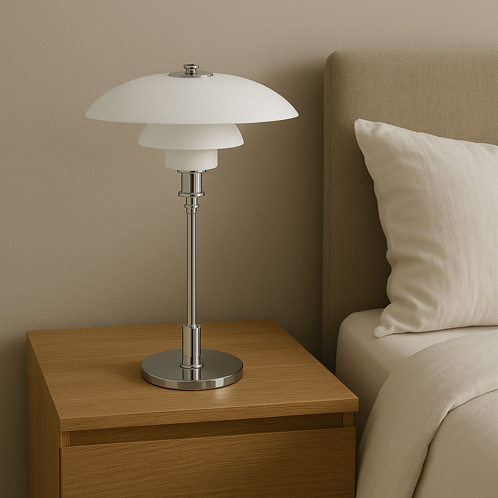 Minimalistische Tischlampe mit Glaskugel Dimmbares LED-Licht Stimmungsvolle Moderne Beleuchtung Schlafzimmer Wohnzimmer | Sansoti