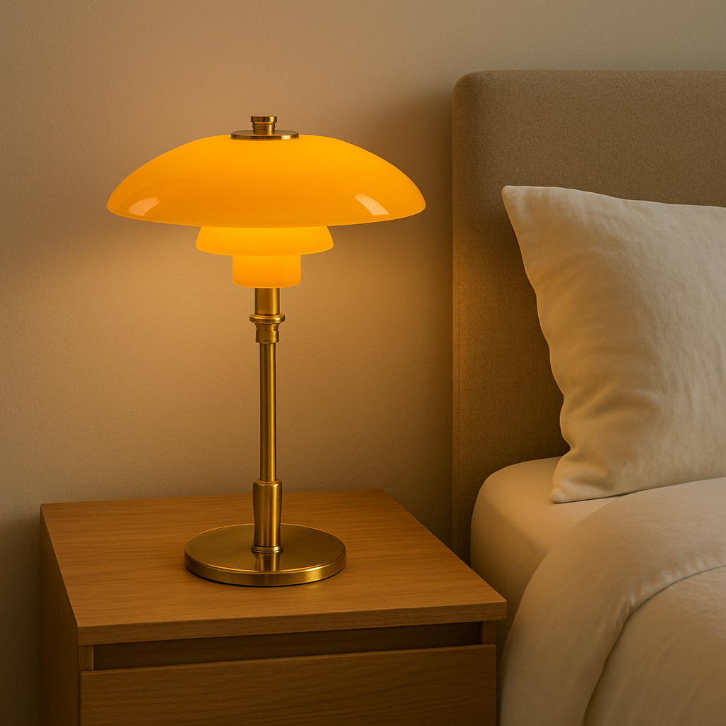 Minimalistische Tischlampe mit Glaskugel Dimmbares LED-Licht Stimmungsvolle Moderne Beleuchtung Schlafzimmer Wohnzimmer | Sansoti