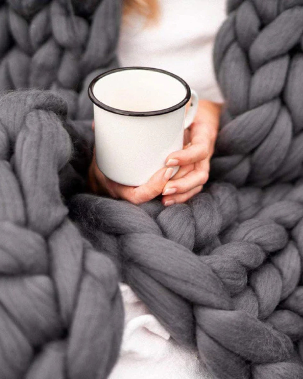 Handgebreid Chunky Plaid – Dik Gebreide Deken in Zachte Chenille voor Bank en Bed | Sansoti