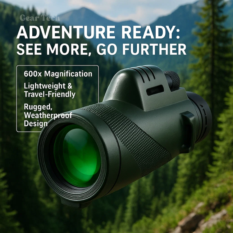 Kompaktes 600x Ultra-Zoom Monokular mit HD-Objektiv – Leichtes Teleskop für Wanderungen, Vogelbeobachtung und Sportveranstaltungen | Sansoti