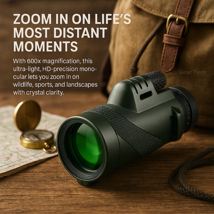 Compacte 600x Ultra-Zoom Monoculair – HD Lens, Lichtgewicht, Ideaal voor Wandelen, Vogels Kijken en Sportevenementen | Sansoti