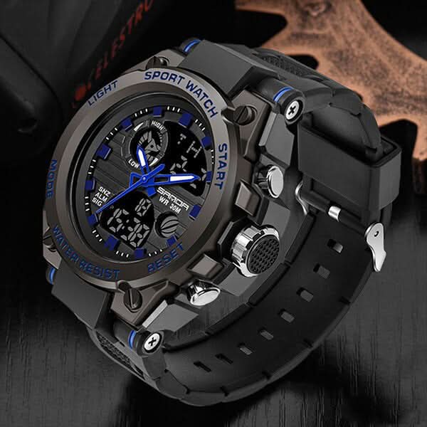 Multifunctioneel Horloge met Analoge en Digitale Display voor Heren | Sansoti