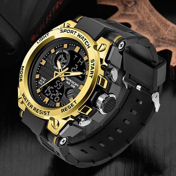 Multifunctioneel Horloge met Analoge en Digitale Display voor Heren | Sansoti