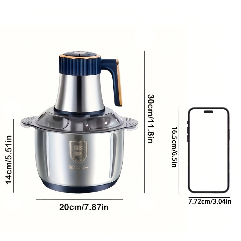 Vleesmolen RVS 5L 5000 RPM Blauw Keuken Groentesnijder Foodprocessor Hakmolen | Sansoti