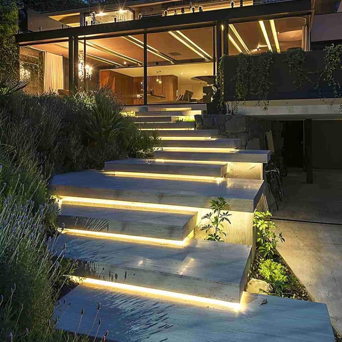 LED Treppenbeleuchtung Einbau COB IP68 24V Außen Treppe Weg Teich Warmweiß Neutral Kalt 10W p/m Flexibel Unterwasser Lichtstreifen Garten | Restfield