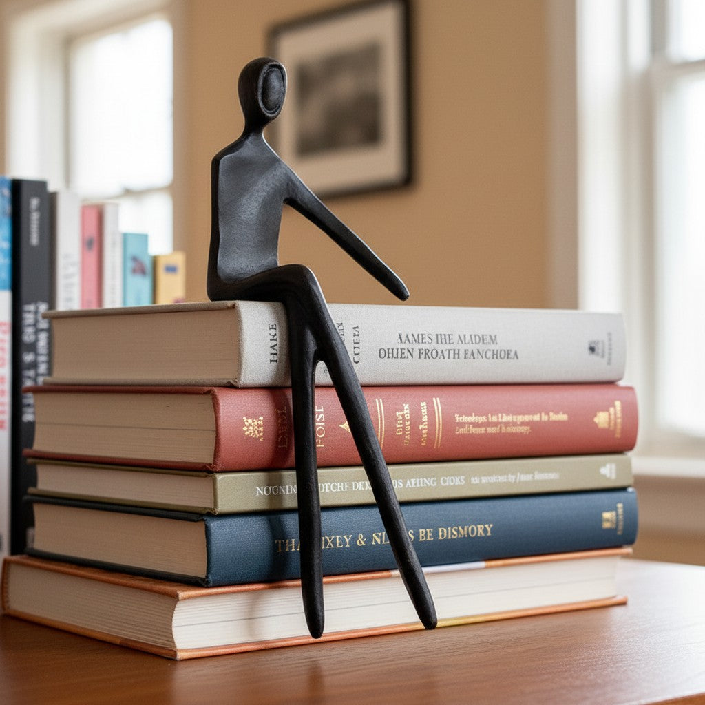 Geometrische Hondenbeeldje van IJzer – Minimalistisch Decoratief Sculptuur voor Bureau | Sansoti