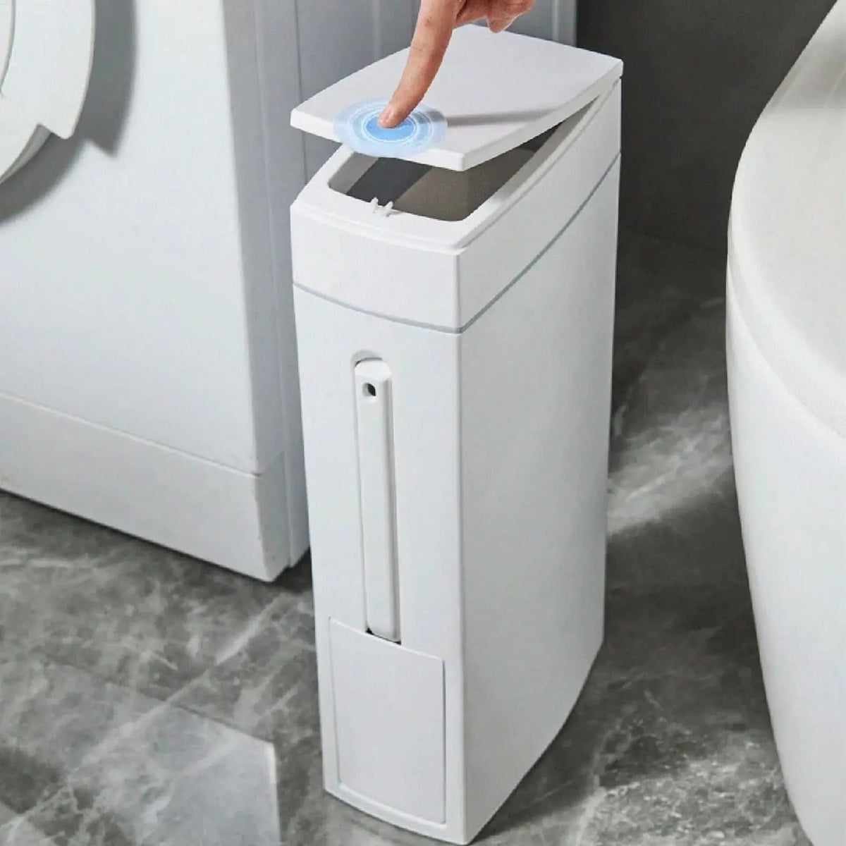 Compacte Afvalbak met Geïntegreerde Toiletborstel 4.5L Badkamer Hygiëneset Ruimtebesparend WC Organizer | Sansoti