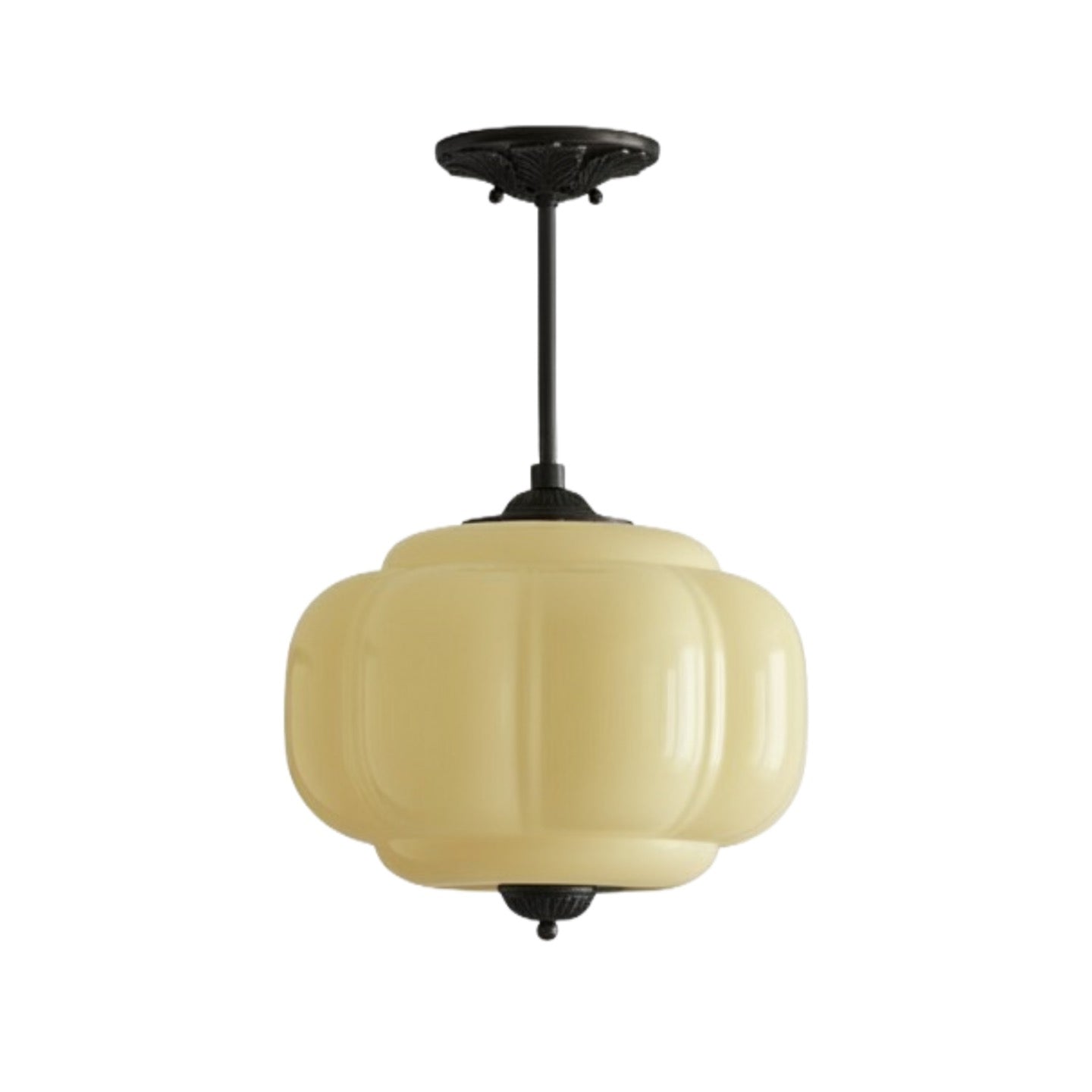 Vintage Melkglazen Hanglamp met Gegolfde Rand – Scandinavische Sfeerverlichting voor Keuken en Slaapkamer | Sansoti