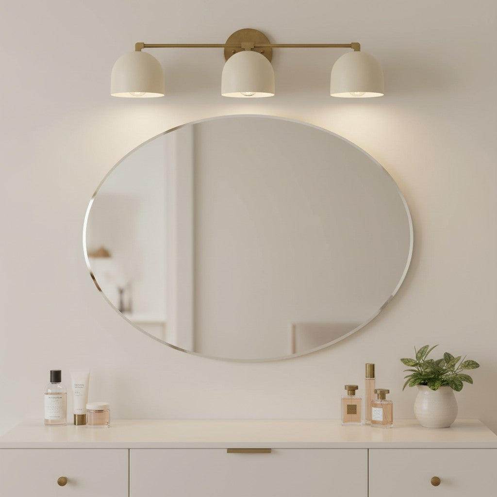 Metalen Wandlamp met Bolvormige Kap – Scandinavische Sfeerlamp voor Badkamer Slaapkamer Woonkamer – Moderne Wandverlichting Zwart Goud Messing | Sansoti