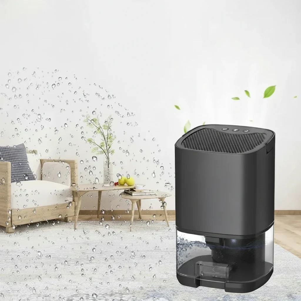 Compact 600ml Dehumidifier Quiet Humidity Regulators for Bedroom Kitchen Bathroom Office Living Room | Sansoti