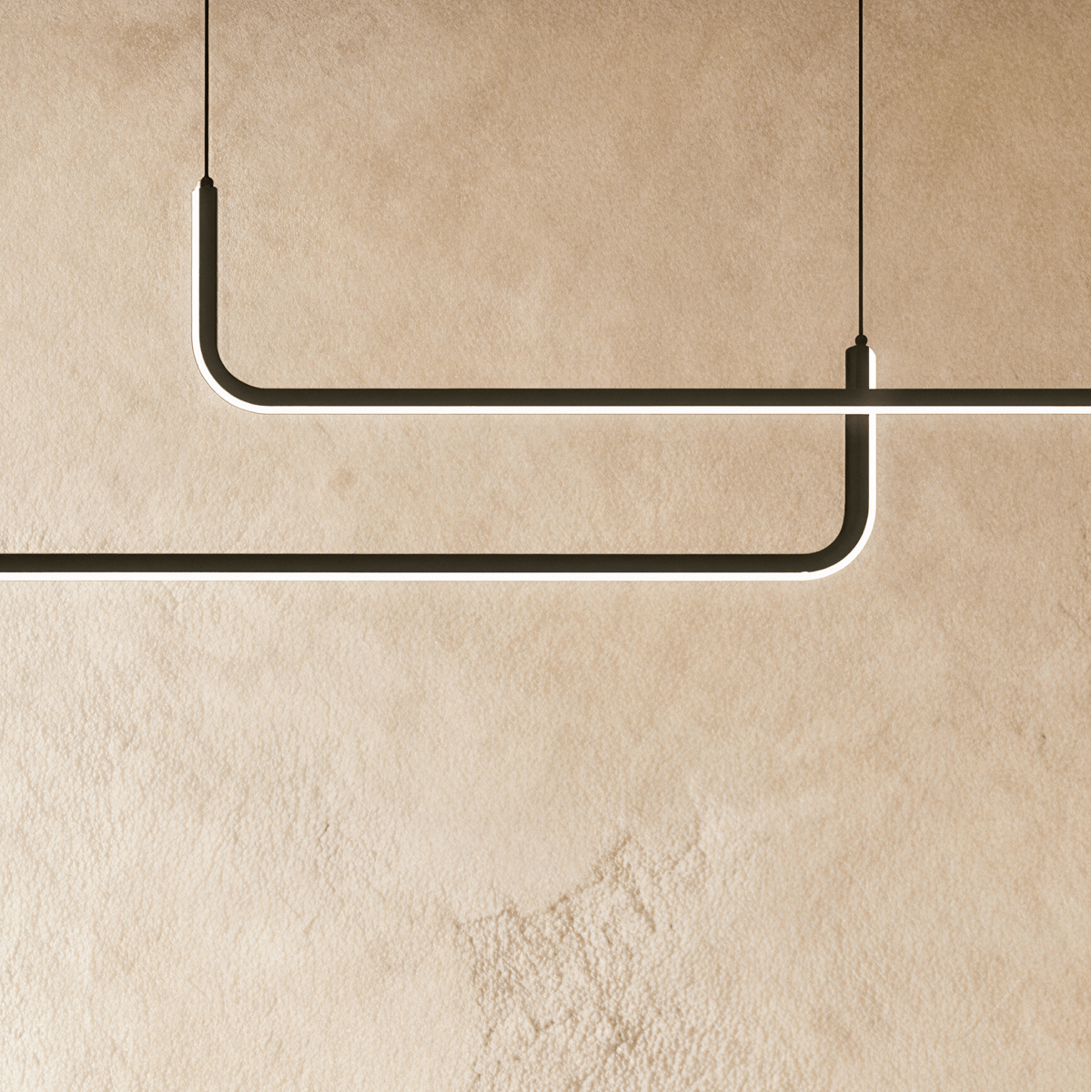 Lineare LED-Pendelleuchte mit modernem Design und warmer Lichterfahrung | Restfield