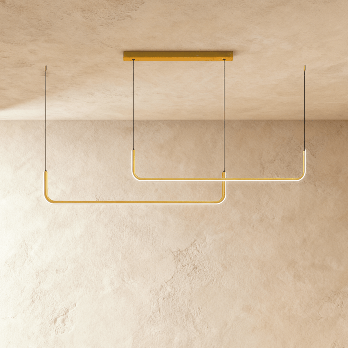 Lineare LED-Pendelleuchte mit modernem Design und warmer Lichterfahrung | Restfield